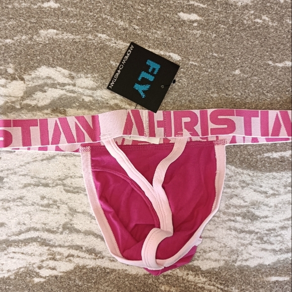 Andrew Christian Men's Fly Y-Back Thong Underwear New Size Medium - Picture 2 of 2